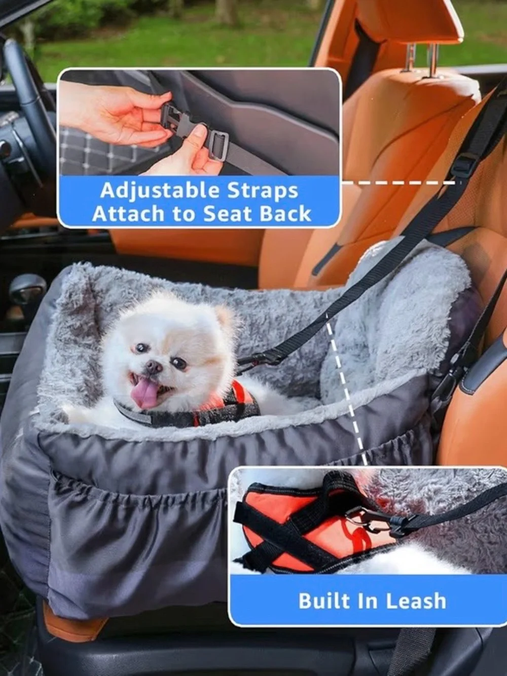 Pet Car Booster Seat - Cozy Travel Bed